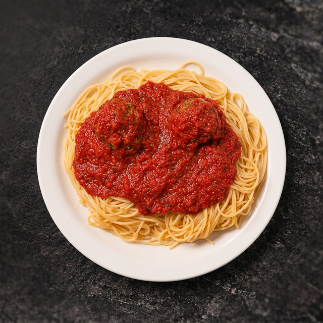 Spaghettini & Meatballs.