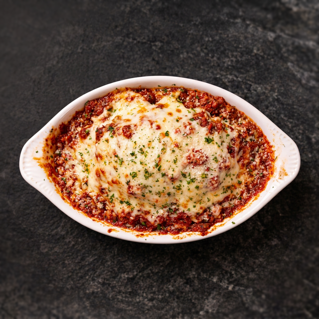 Light Cheese Lasagna with Bolognese.